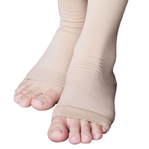 23-32mmHg Microfiber Opaque Compression Stockings Open-Toe Firm Support - Image 10
