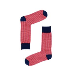 Cotton Dress Socks Block Stripe Crew Socks