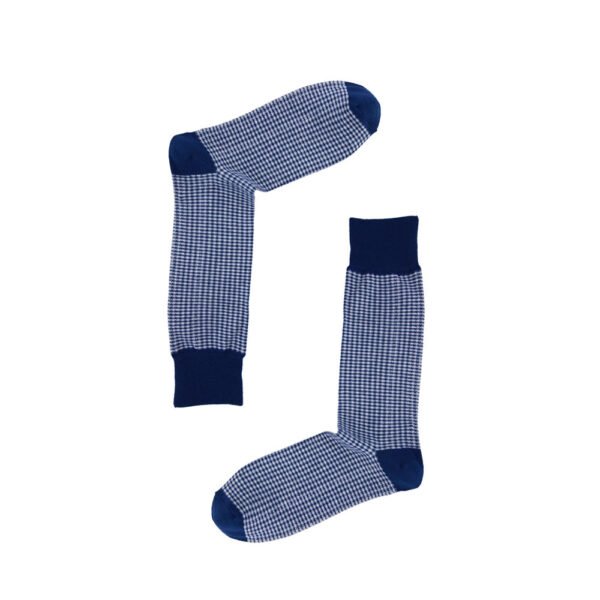 Cotton Dress Socks Block Stripe Crew Socks - Image 25