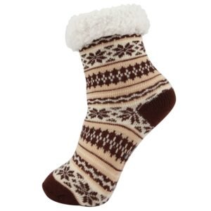 Unisex Fuzzy Wool Fleece-lined Slipper Socks