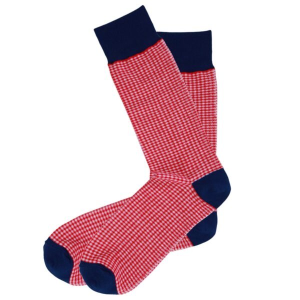 Cotton Dress Socks Block Stripe Crew Socks - Image 2