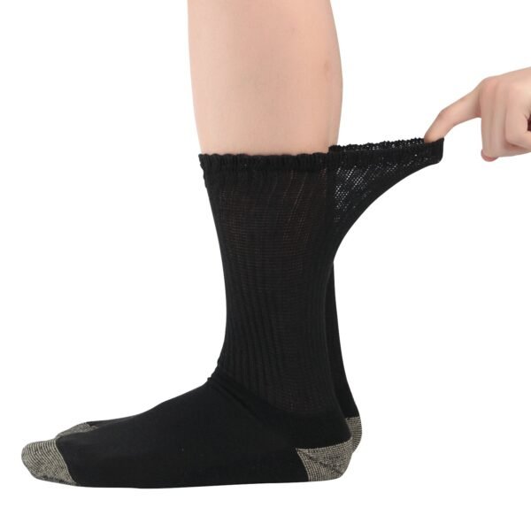 Protective Copper Fiber Extra Wide Crew Socks Antibacterial (2 Pairs) - Image 11