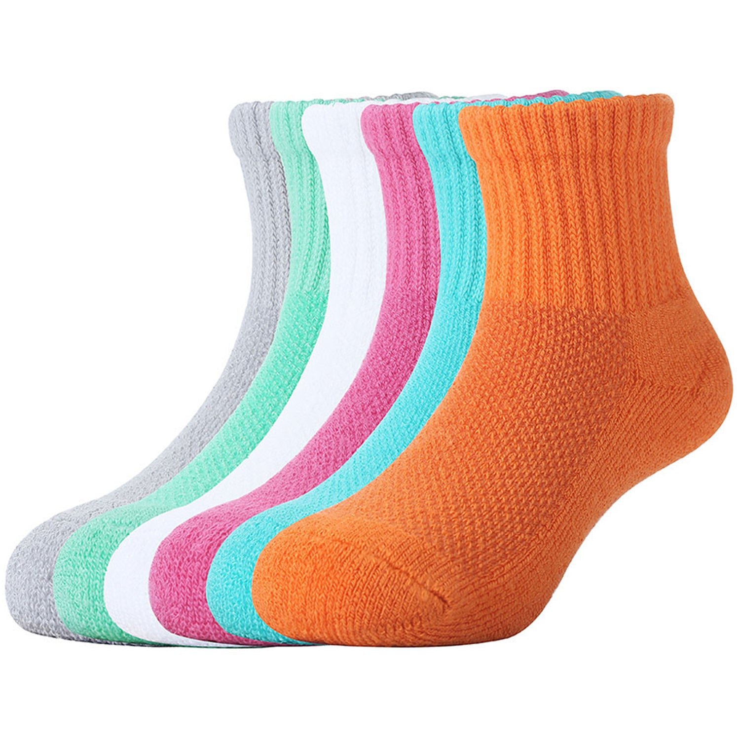 6 Pairs Baby Bamboo Cushioned Newborn Toddler Non-Skid Socks - Image 9