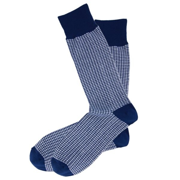 Cotton Dress Socks Block Stripe Crew Socks - Image 27