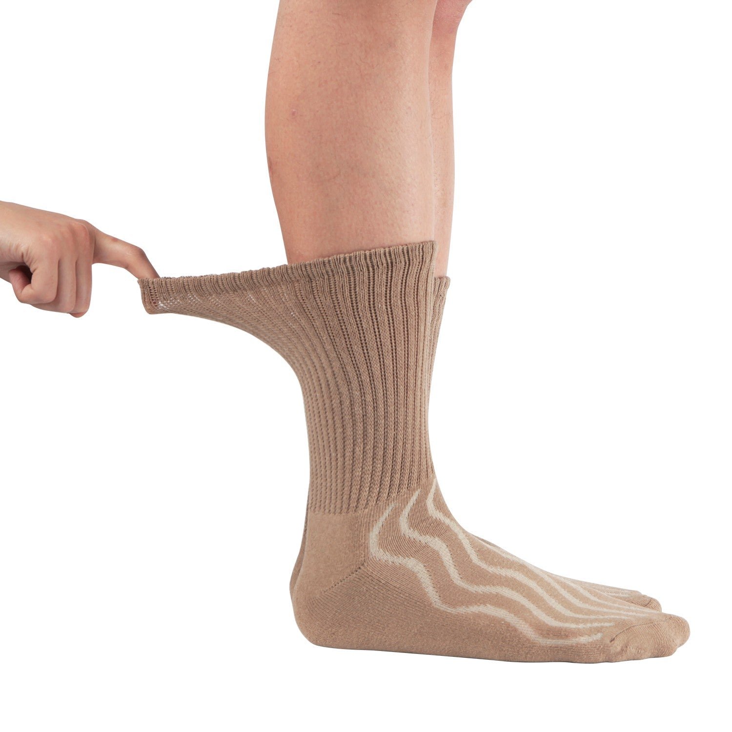 Cotton Non-Binding Crew Dress Socks with Cushion Sole (2 Pairs) - Image 22