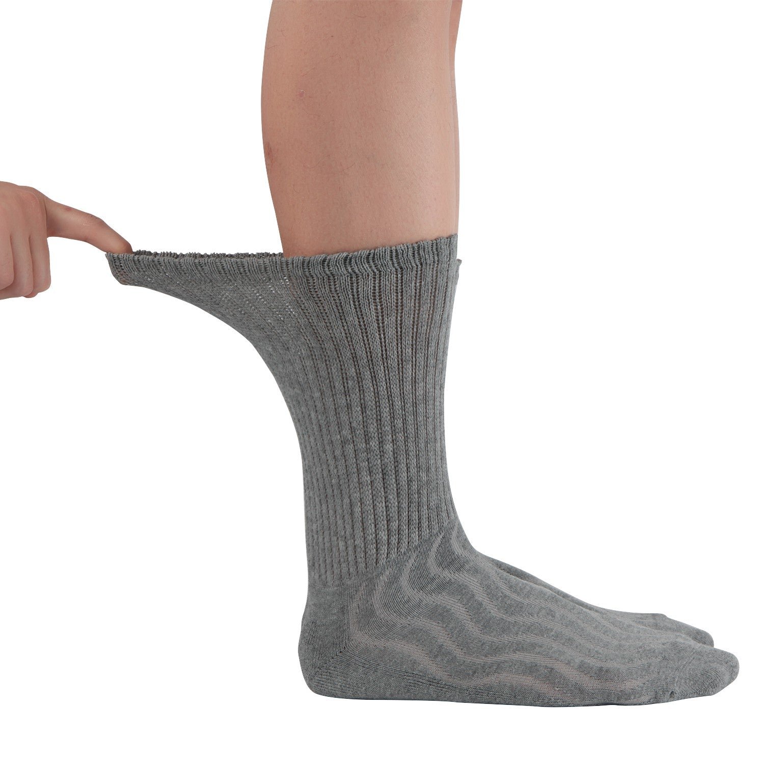 Cotton Non-Binding Crew Dress Socks with Cushion Sole (2 Pairs) - Image 32