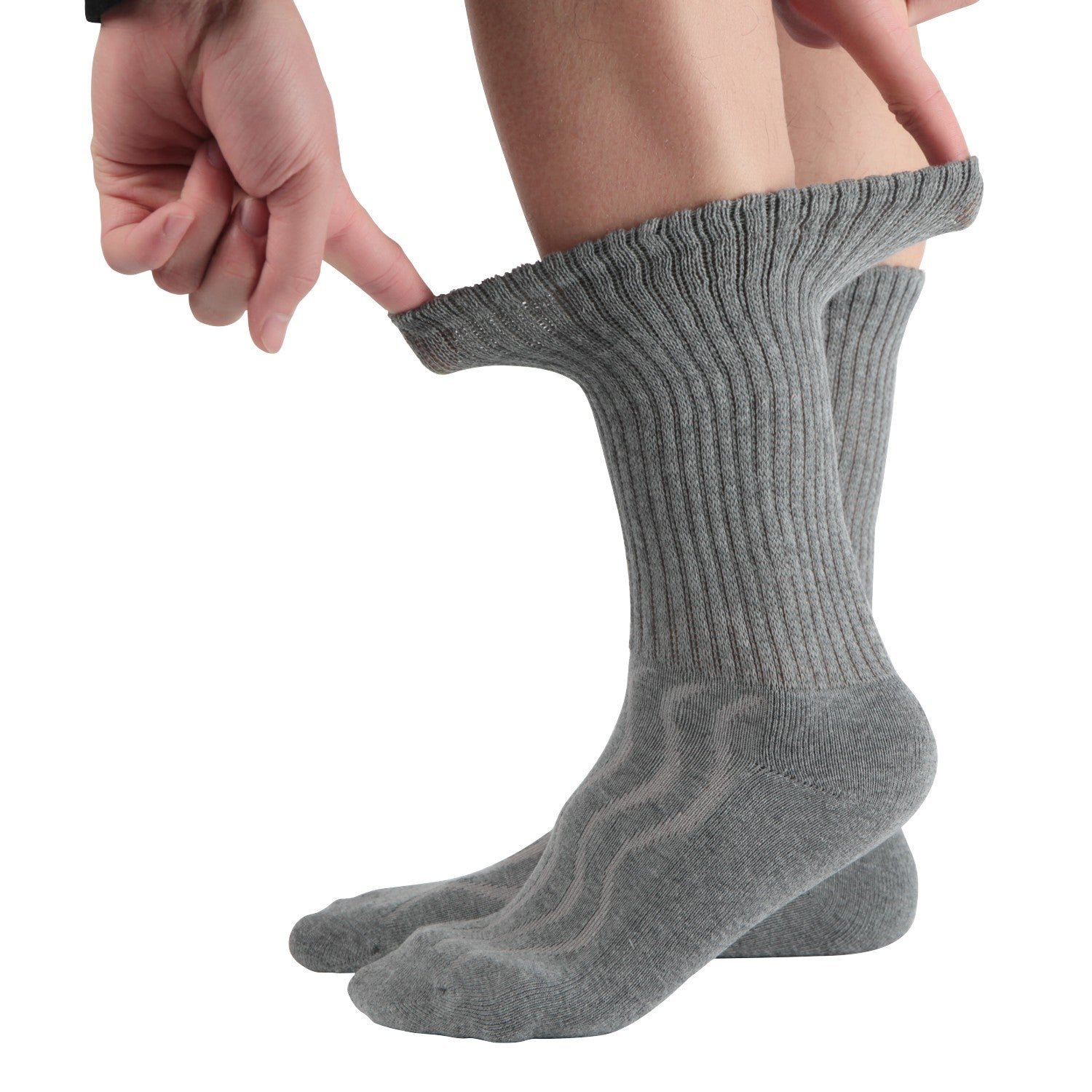 Cotton Non-Binding Crew Dress Socks with Cushion Sole (2 Pairs) - Image 28