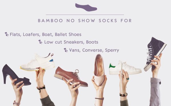Wicking No Show Bamboo Socks Non Slip - Image 16