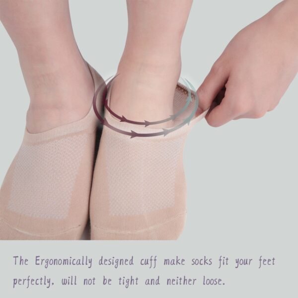 Wicking No Show Bamboo Socks Non Slip - Image 26