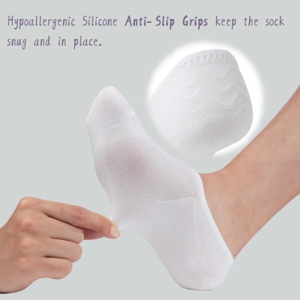 Wicking No Show Bamboo Socks Non Slip - Image 28