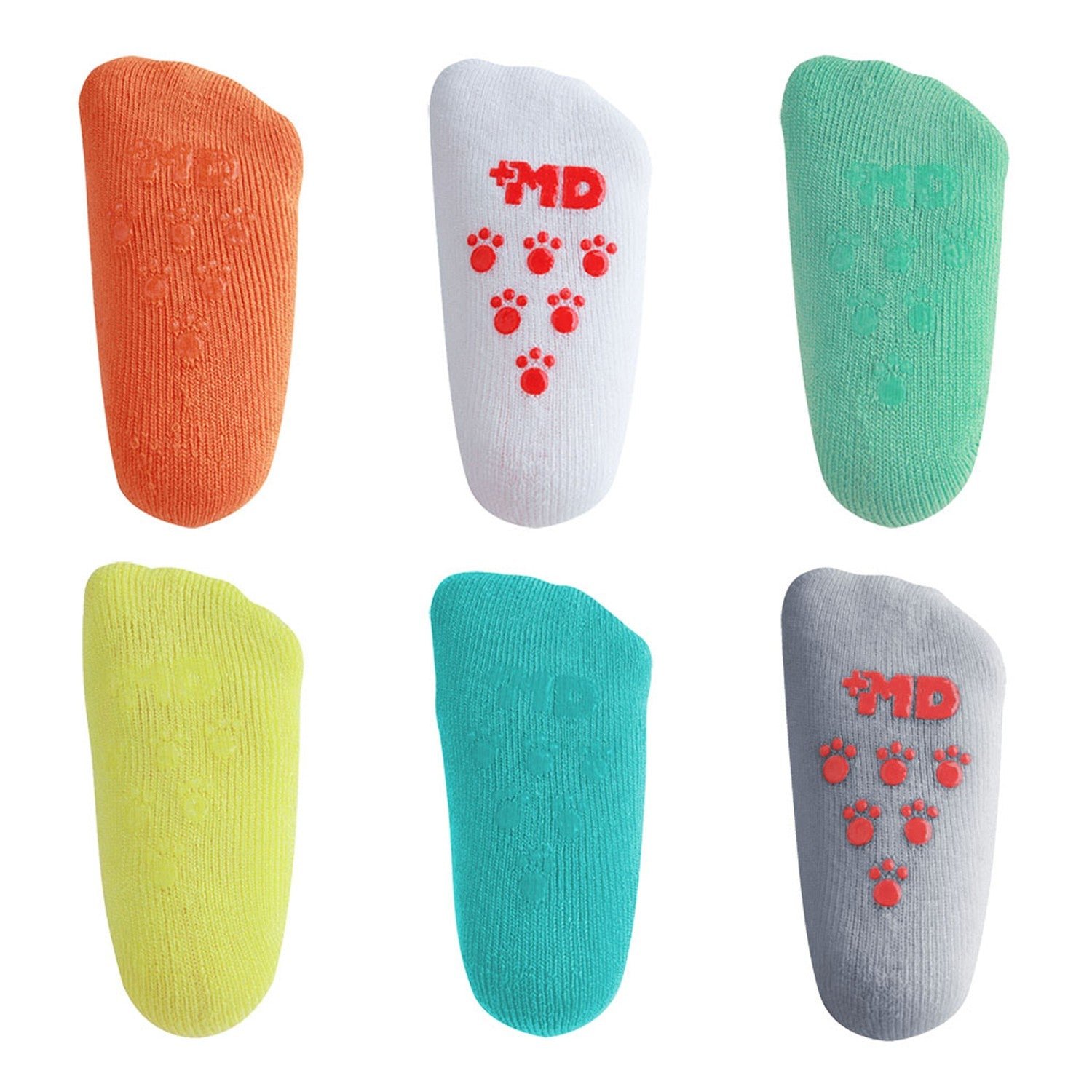 6 Pairs Baby Bamboo Cushioned Newborn Toddler Non-Skid Socks - Image 5