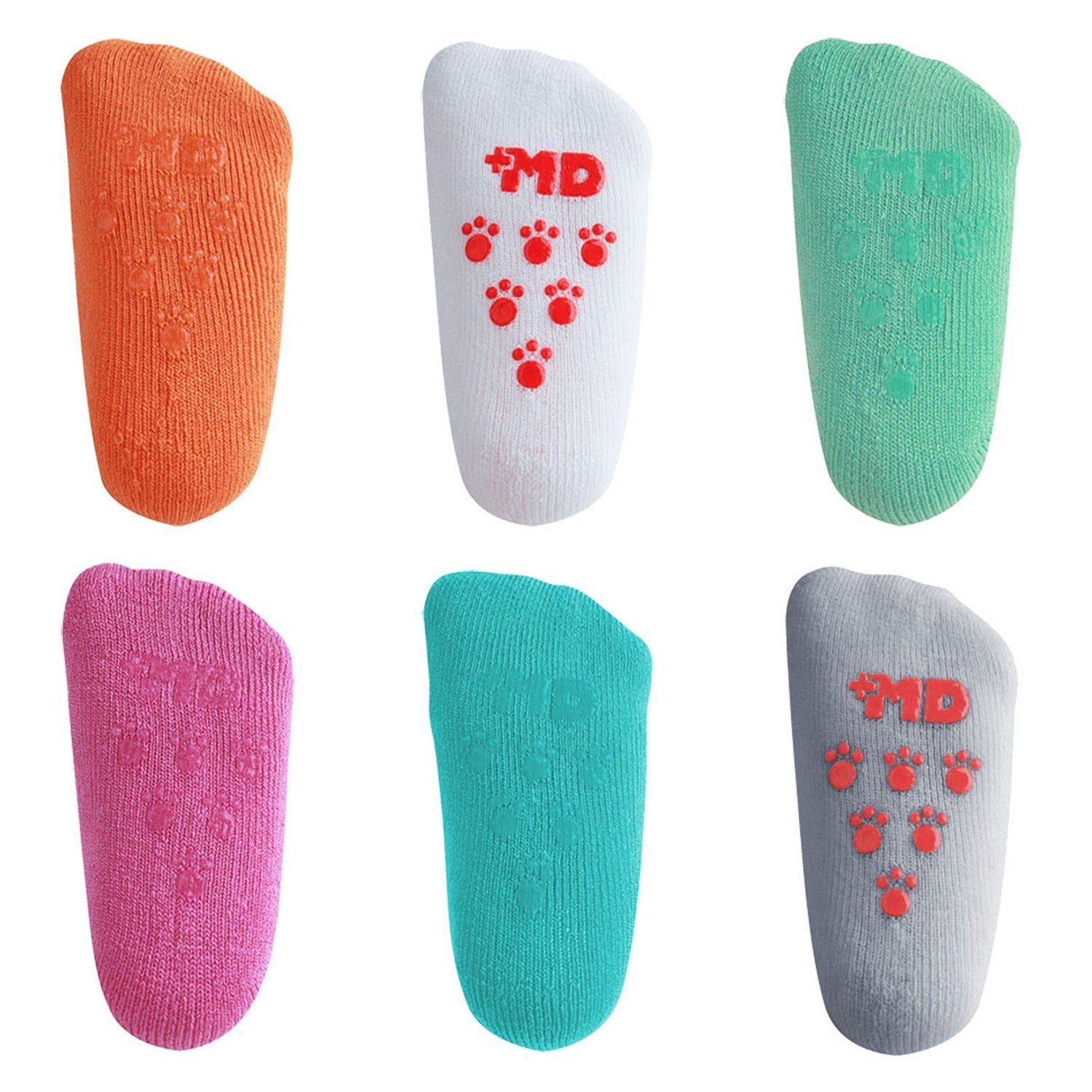 6 Pairs Baby Bamboo Cushioned Newborn Toddler Non-Skid Socks - Image 10