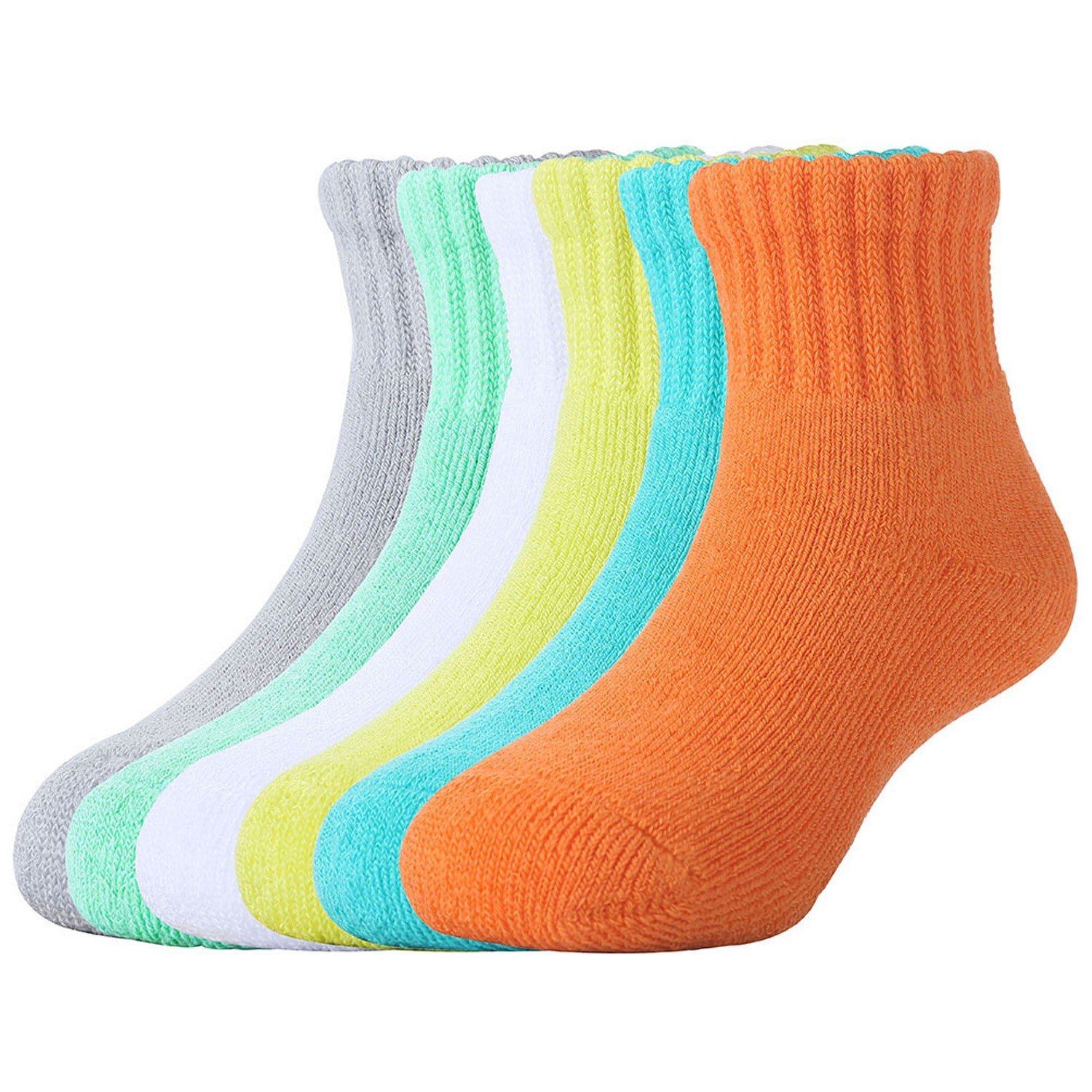 6 Pairs Baby Super Soft Bamboo Full Cushioned Newborn Toddler Socks - Image 2
