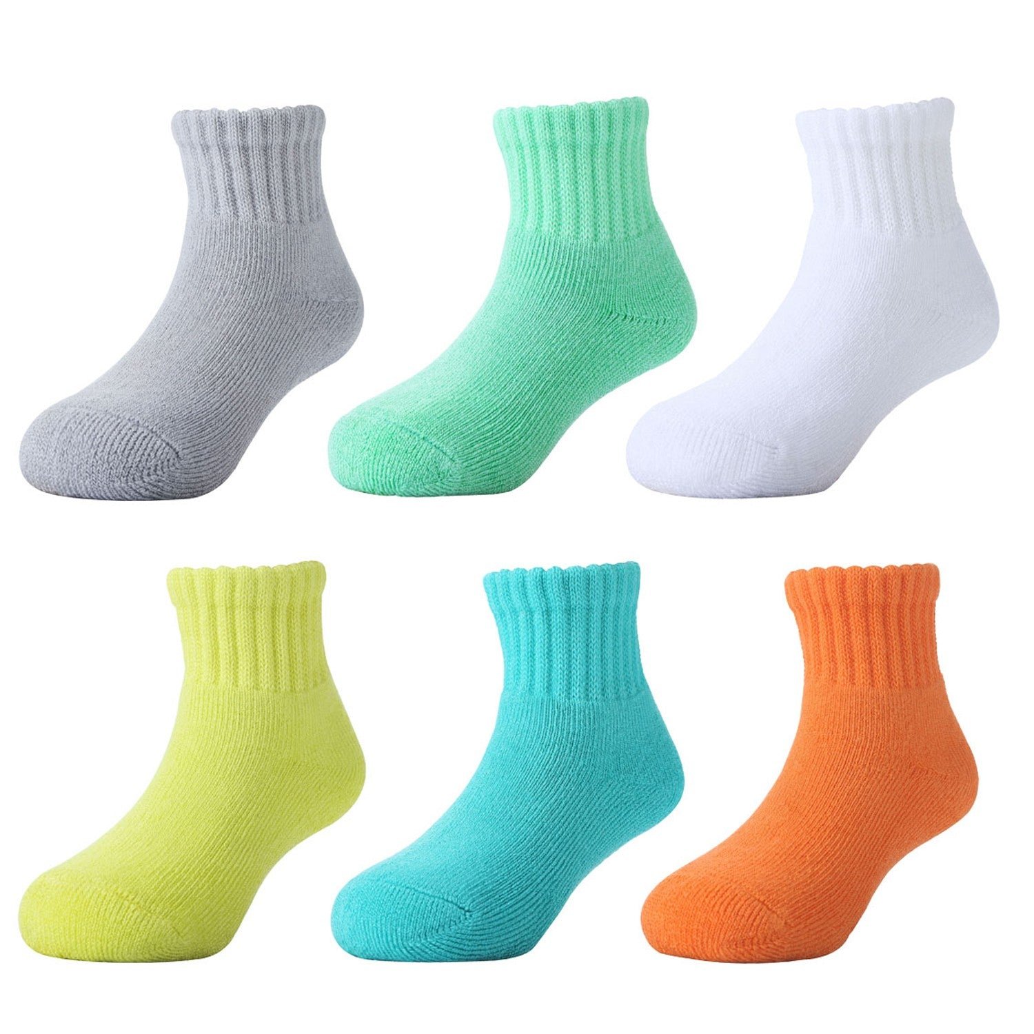 6 Pairs Baby Super Soft Bamboo Full Cushioned Newborn Toddler Socks - Image 4