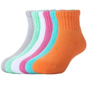 6 Pairs Baby Super Soft Bamboo Full Cushioned Newborn Toddler Socks