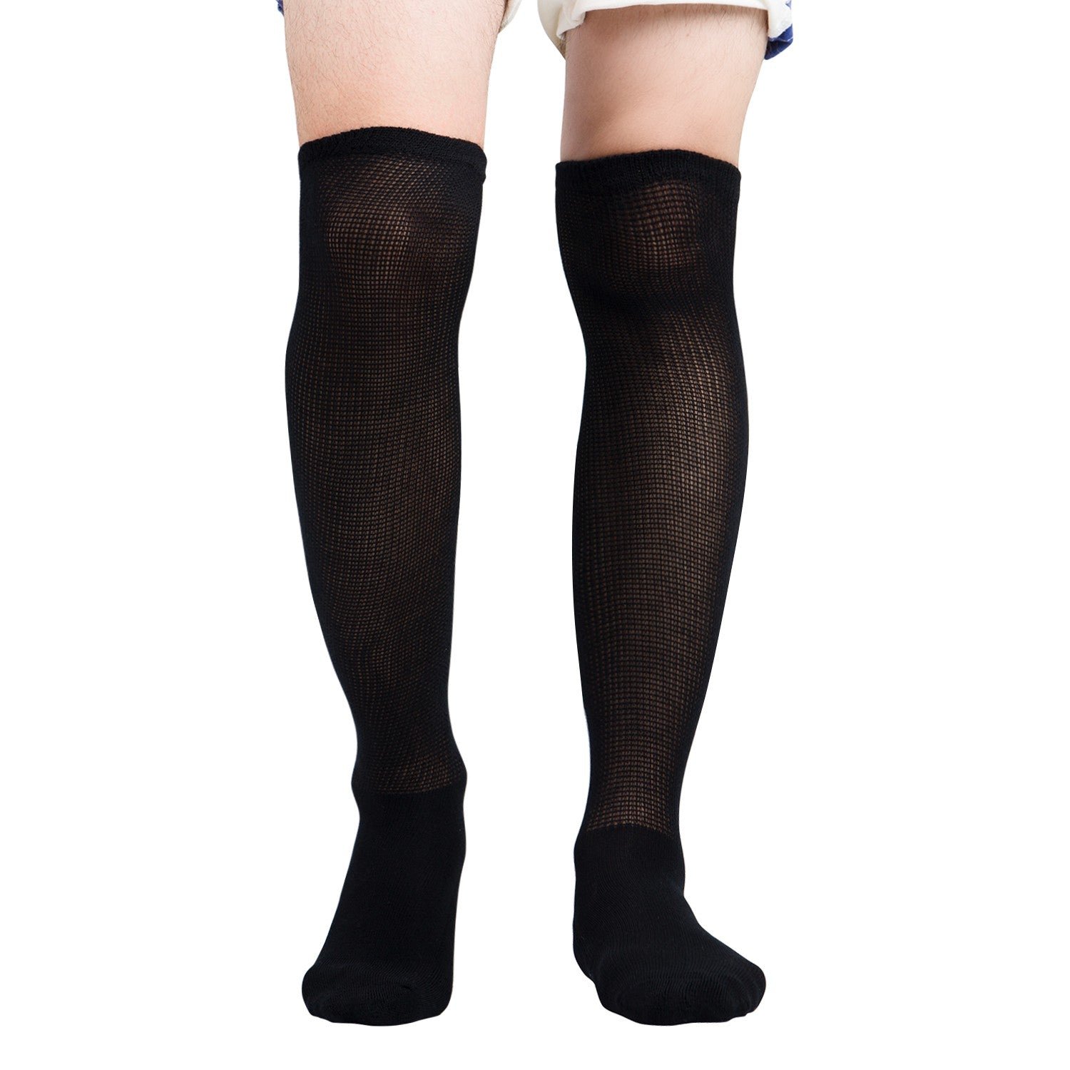 Extra Wide Non Binding Bamboo Over The Knee Socks With Cushioned Sole (2 Pairs) - Image 6