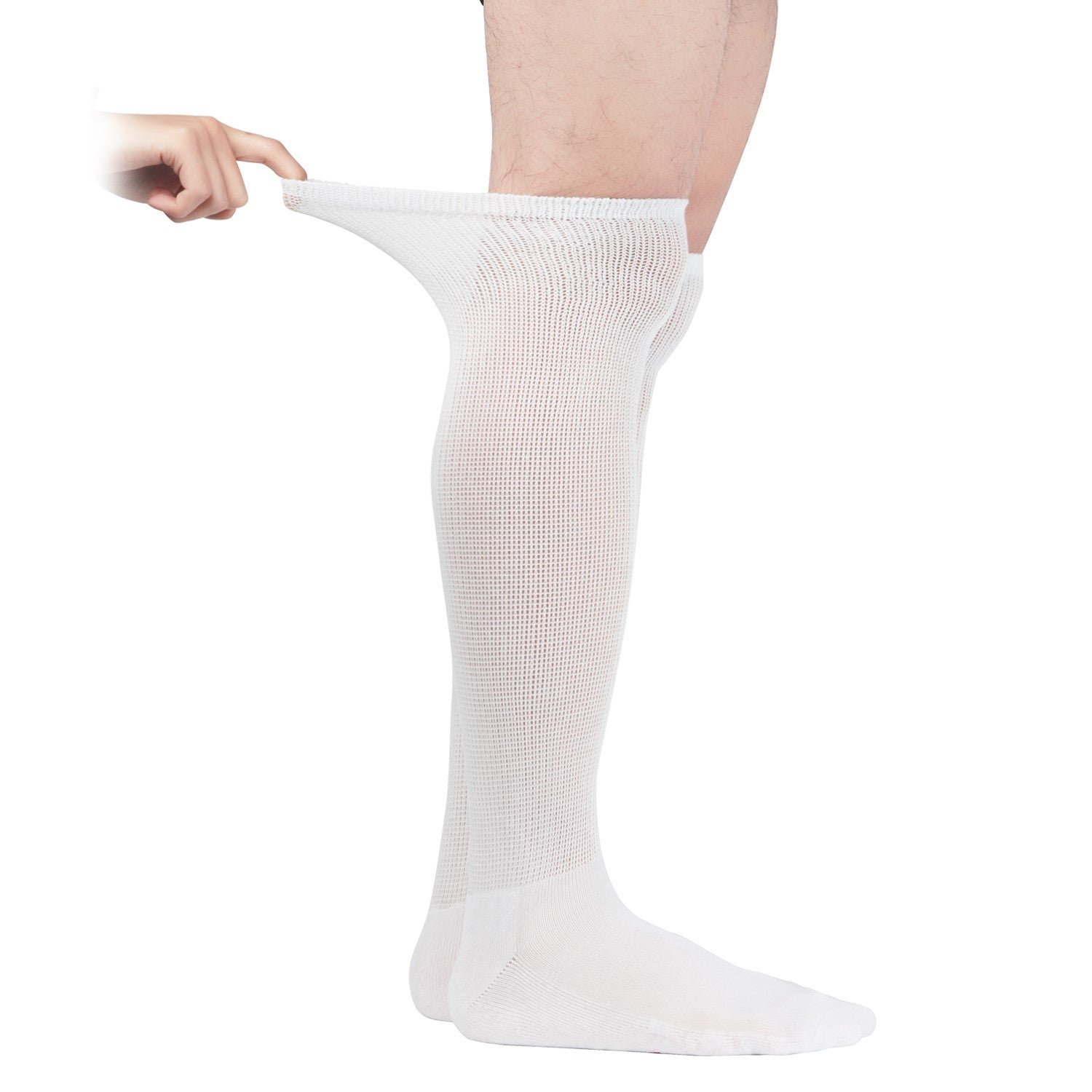 Extra Wide Non Binding Bamboo Over The Knee Socks With Cushioned Sole (2 Pairs) - Image 11