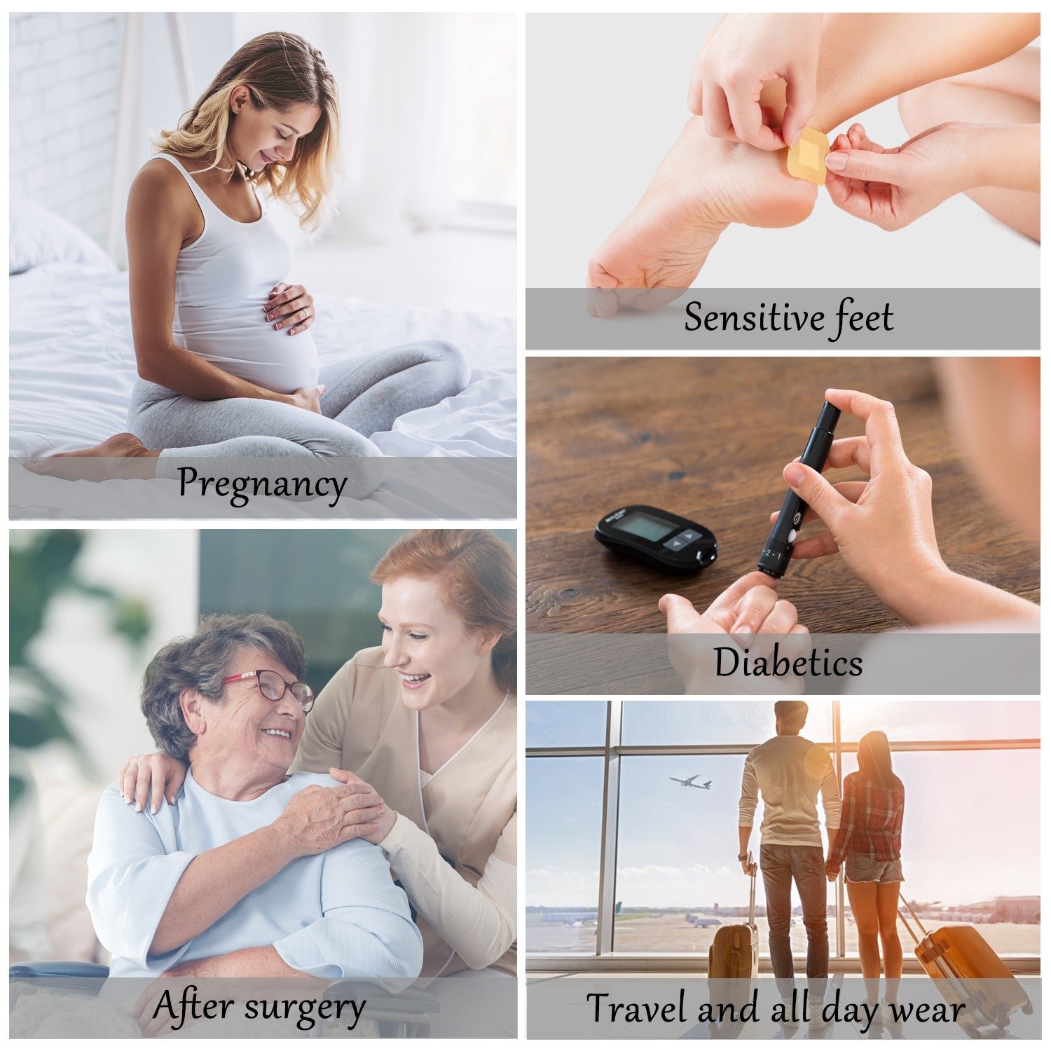 Extra Wide Non Binding Bamboo Over The Knee Socks With Cushioned Sole (2 Pairs) - Image 20