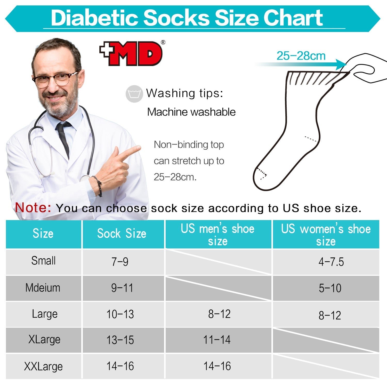 Extra Wide Non Binding Bamboo Over The Knee Socks With Cushioned Sole (2 Pairs) - Image 21