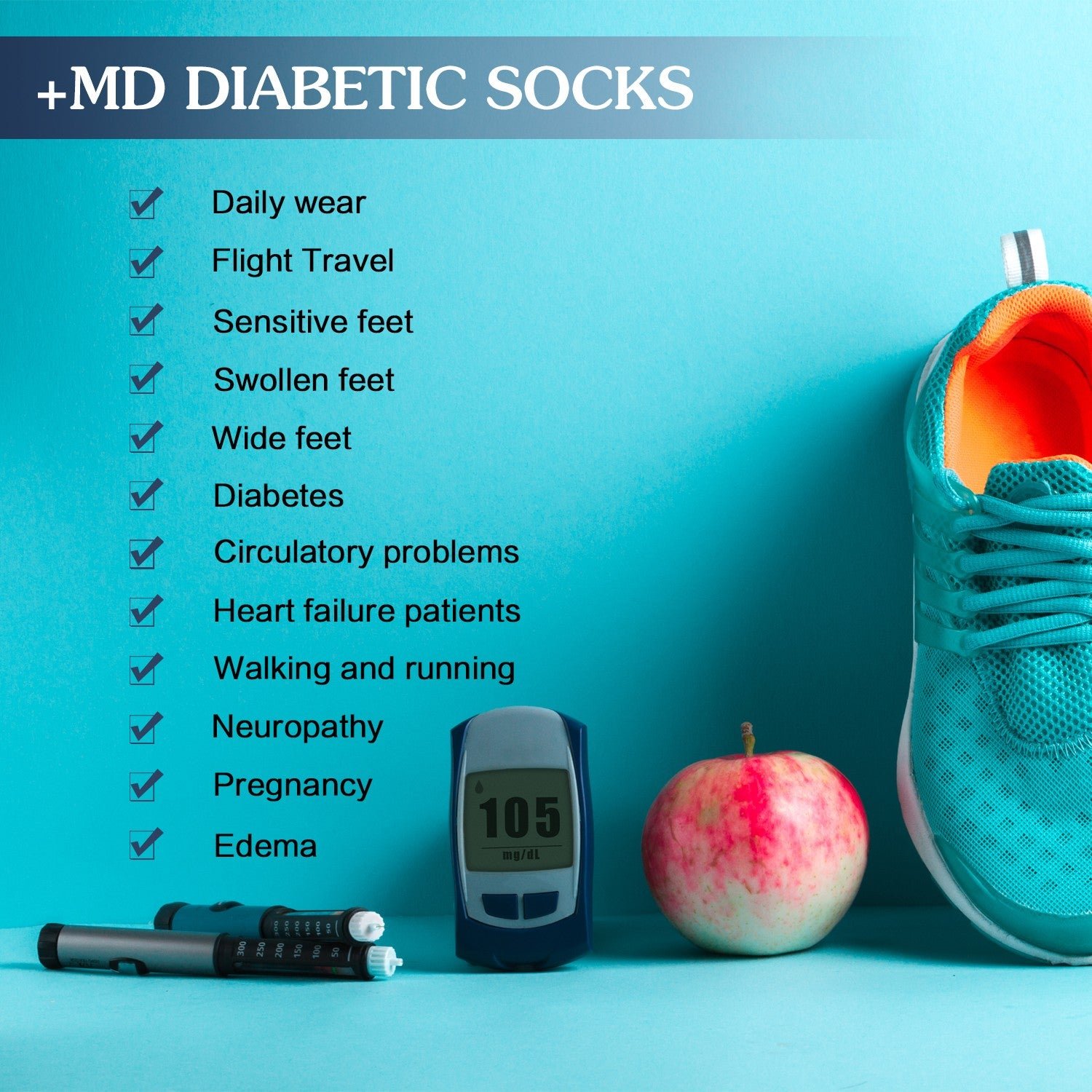 Extra Wide Non Binding Bamboo Over The Knee Socks With Cushioned Sole (2 Pairs) - Image 22