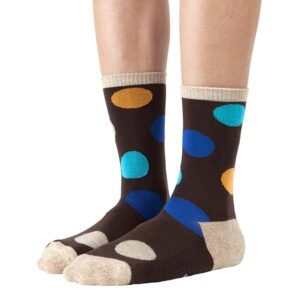 Design Bamboo Crew Fashion Polo Dots Socks Cushioned