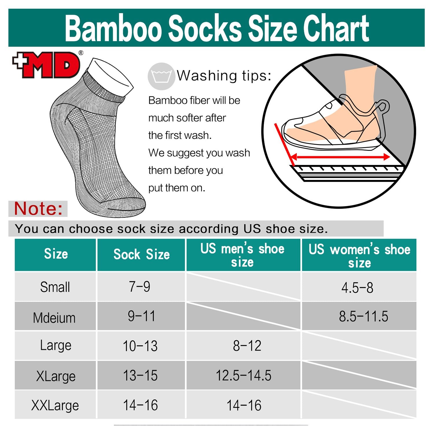 Moisture Wicking Bamboo Socks Low-cut (2 Pairs) - Image 10