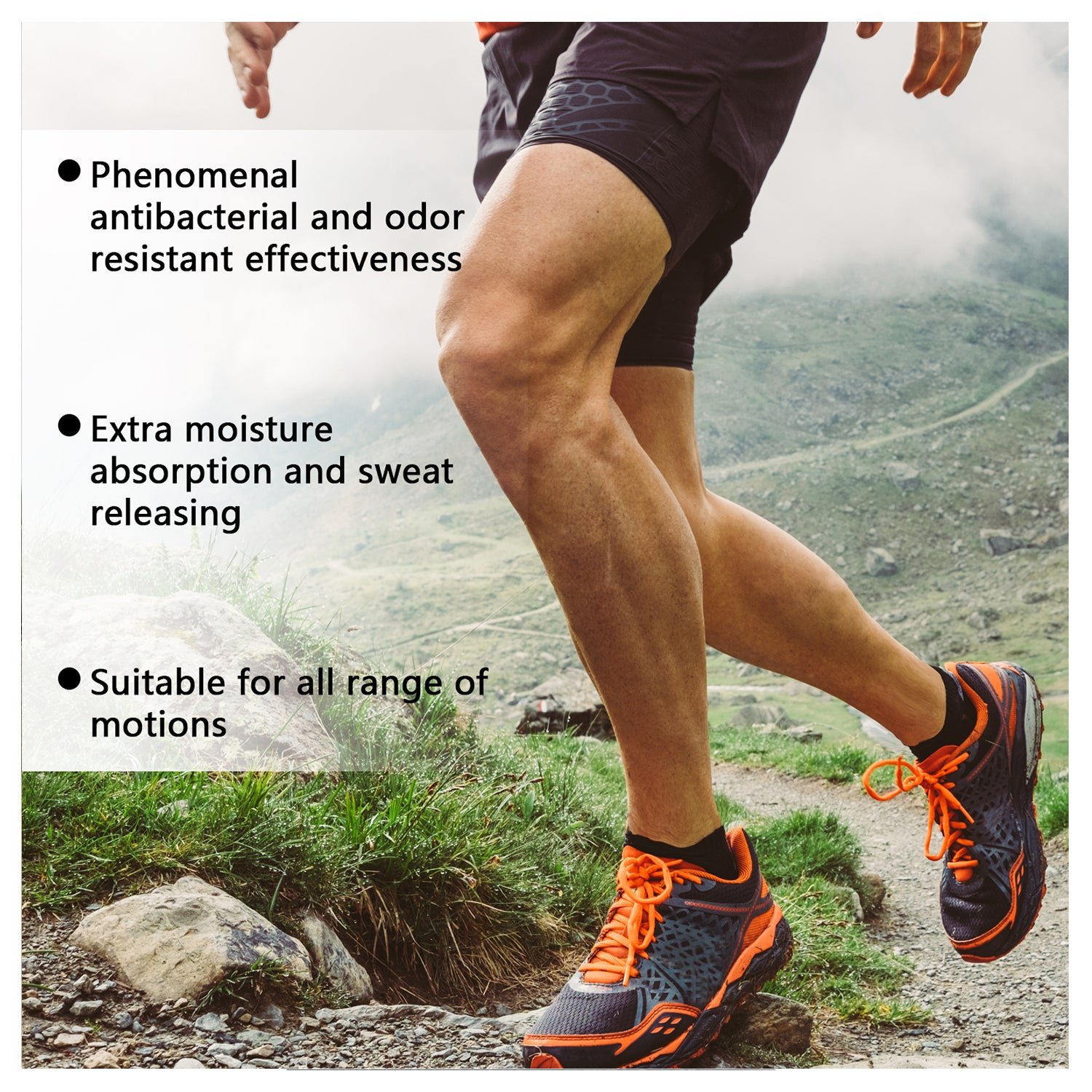 Moisture Wicking Bamboo Socks Low-cut (2 Pairs) - Image 4