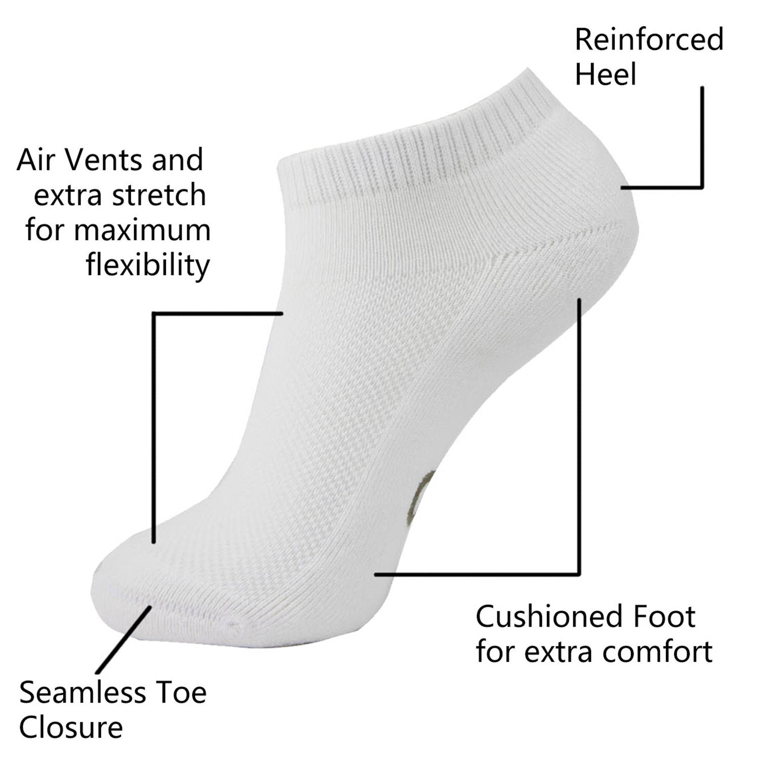 Moisture Wicking Bamboo Socks Low-cut (2 Pairs) - Image 12