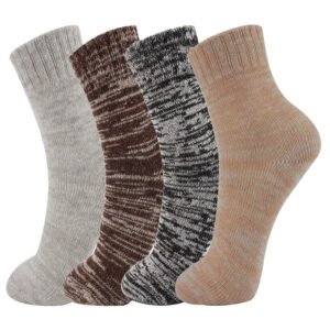 Mixed Color Vintage Crew Socks Christmas 4Pack