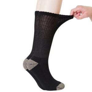 Protective Copper Fiber Extra Wide Crew Socks Antibacterial (2 Pairs)