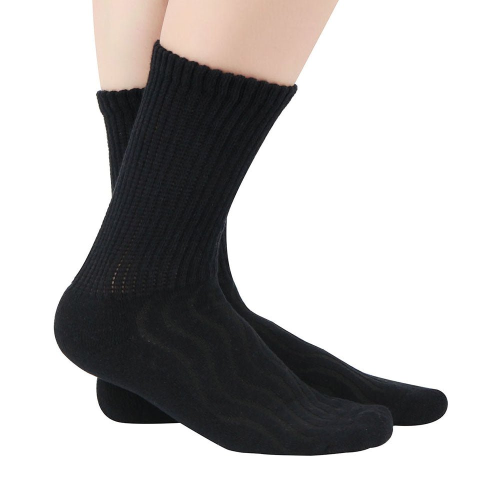 Cotton Non-Binding Crew Dress Socks with Cushion Sole (2 Pairs) - Image 2