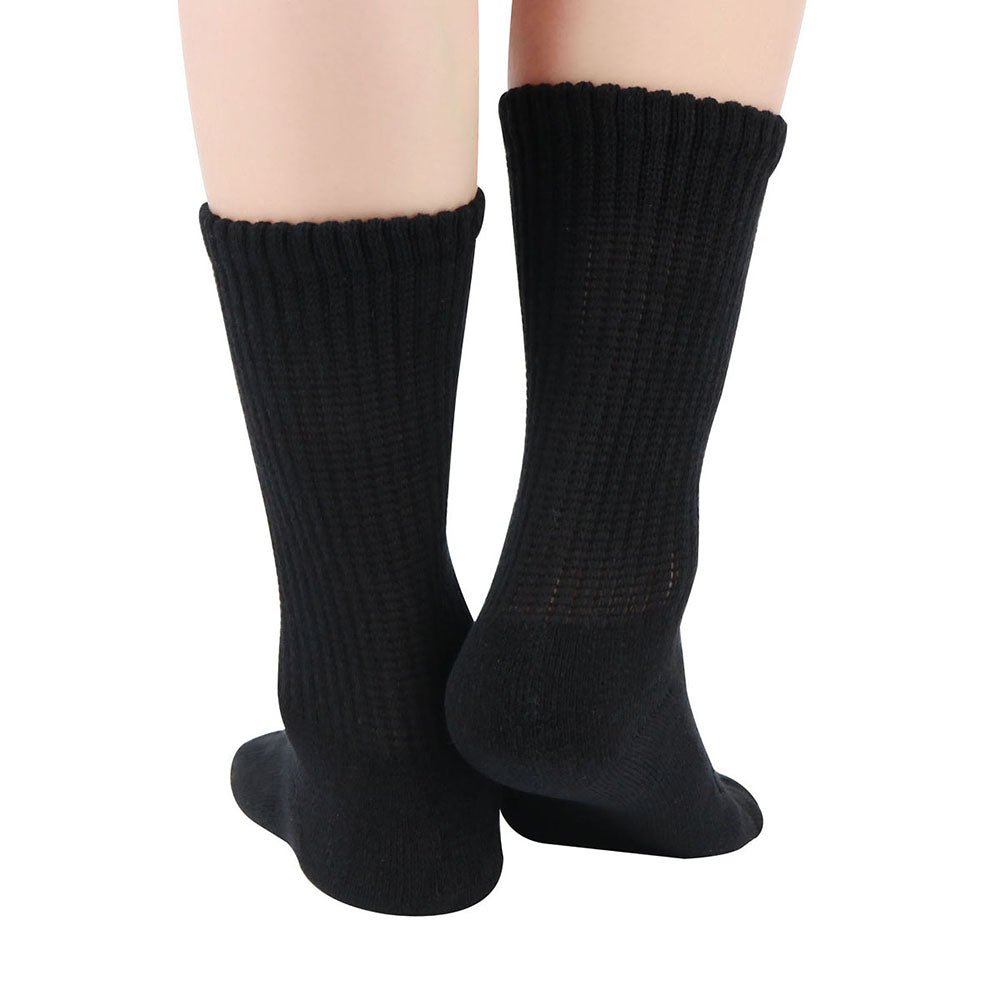 Cotton Non-Binding Crew Dress Socks with Cushion Sole (2 Pairs) - Image 3