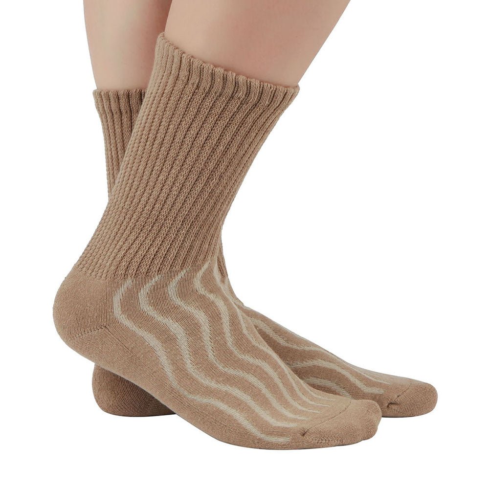 Cotton Non-Binding Crew Dress Socks with Cushion Sole (2 Pairs) - Image 14