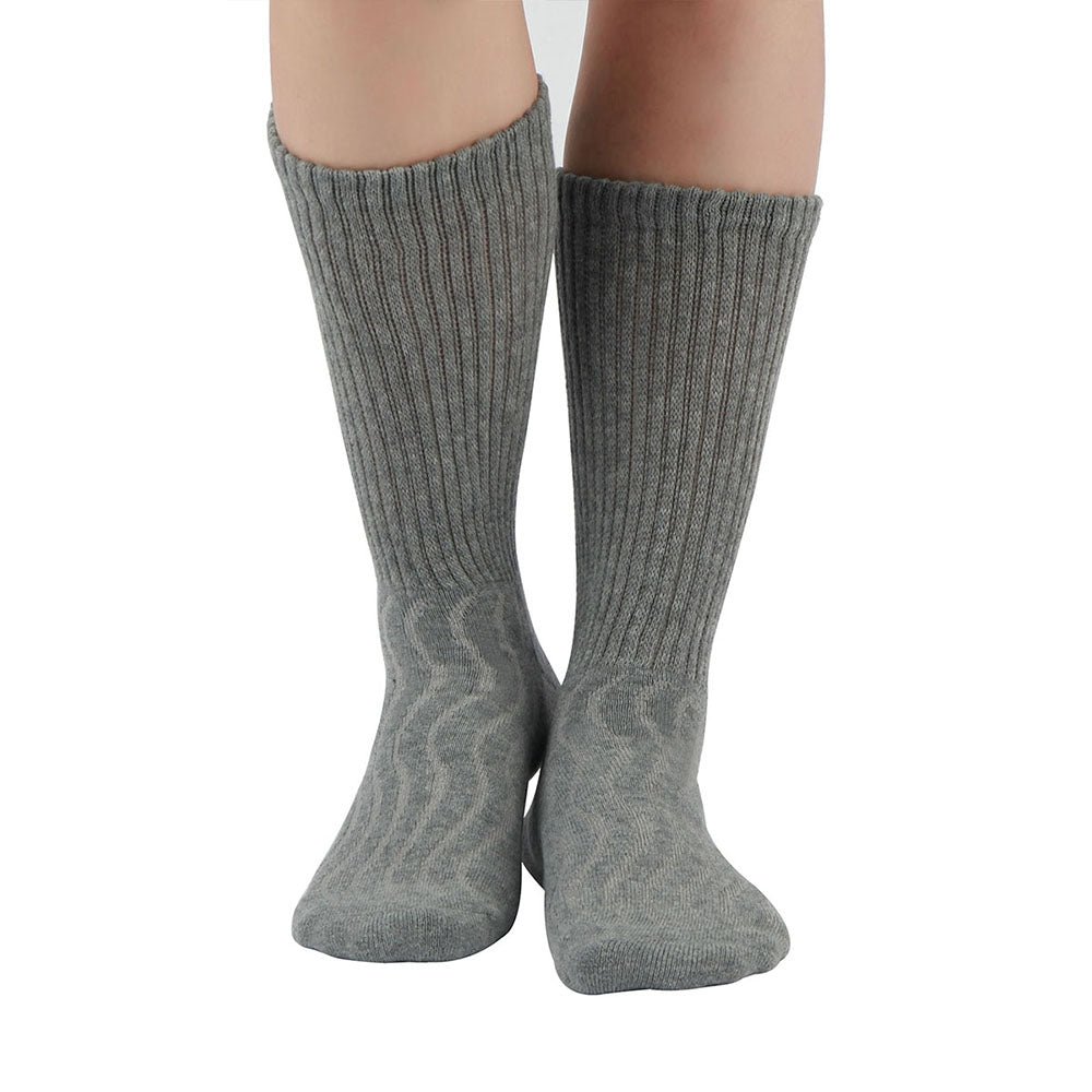 Cotton Non-Binding Crew Dress Socks with Cushion Sole (2 Pairs) - Image 25