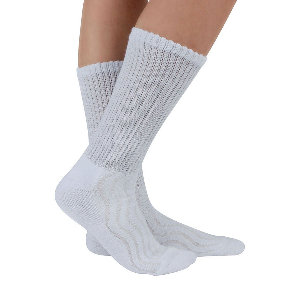 Cotton Non-Binding Crew Dress Socks with Cushion Sole (2 Pairs) - Image 39