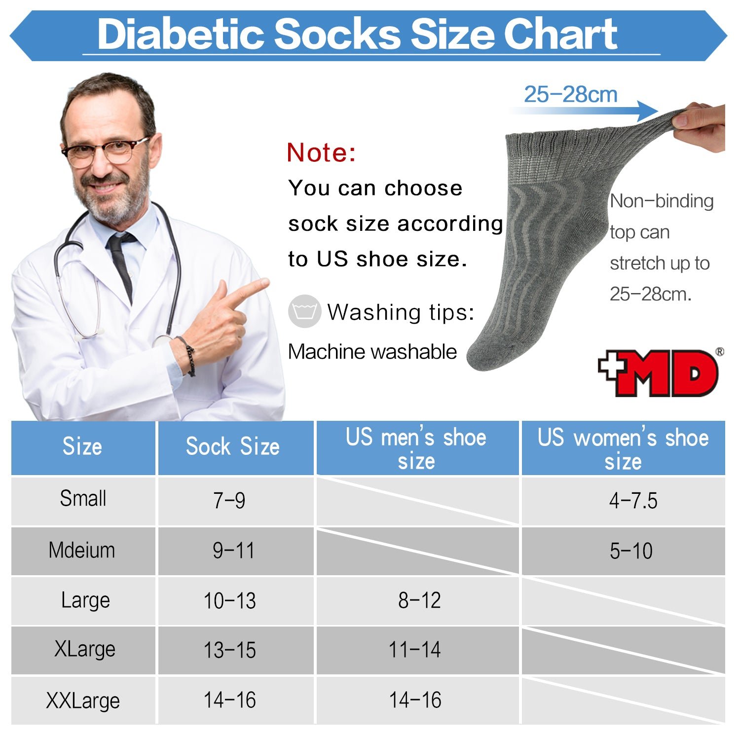 Cotton Non-Binding Ankle Diabetic Socks Cushion Loose - Image 23