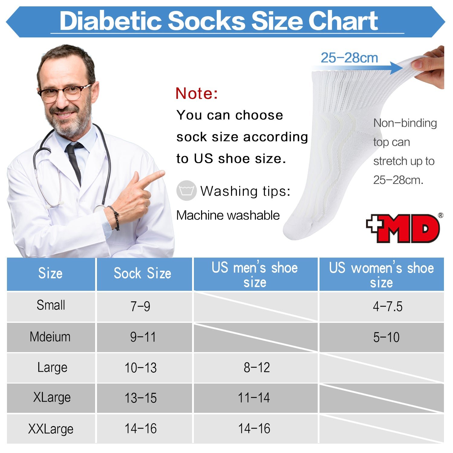 Cotton Non-Binding Ankle Diabetic Socks Cushion Loose - Image 29