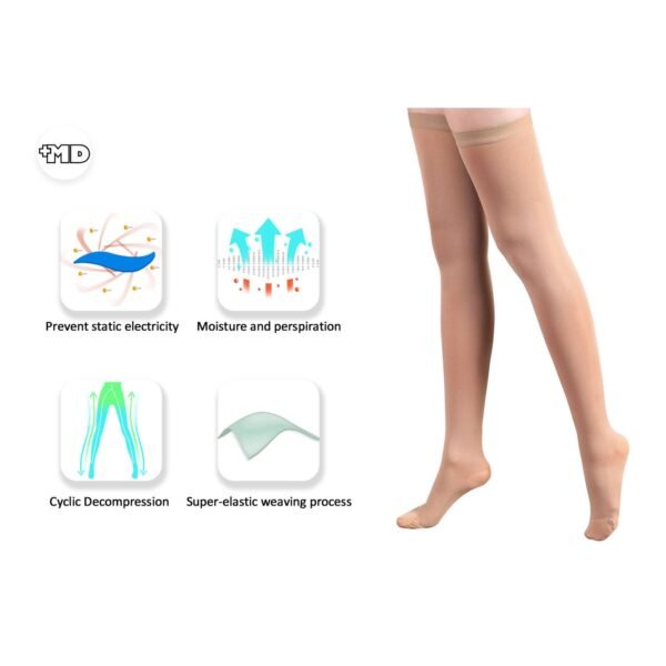 20-30mmHg Therapy Compression Socks Opaque Antislip - Image 5