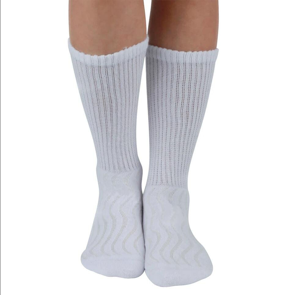 Cotton Non-Binding Crew Dress Socks with Cushion Sole (2 Pairs) - Image 38